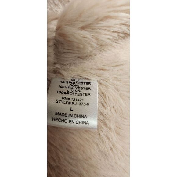 Ellison ELLA Faux Suede Fur lined Double Breasted Zip Coat Pink Size Large - Picture 8 of 8